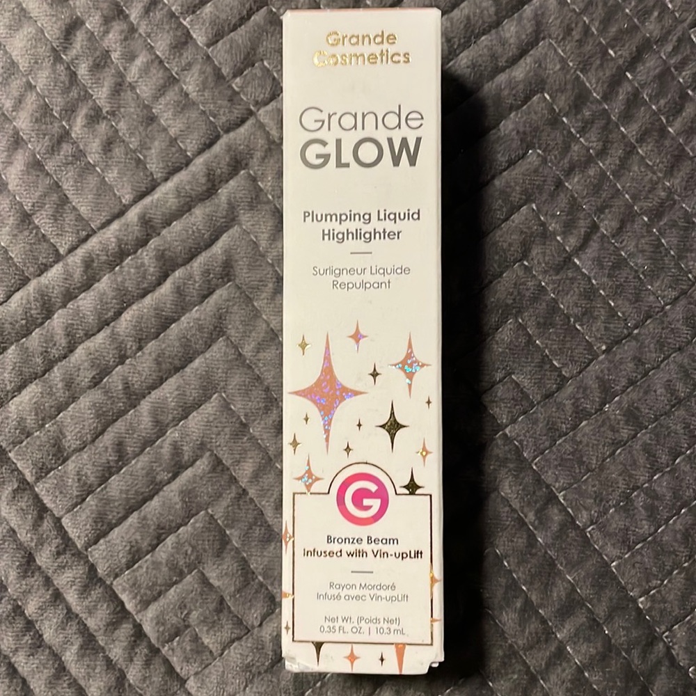 Grande Cosmetics Grande Glow Plumping Liquid Highlighter Bronze Beam NIB